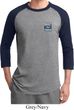 Mens Ford Shirt Built Ford Tough Pocket Print Raglan Tee T-Shirt