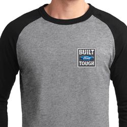 Mens Ford Shirt Built Ford Tough Pocket Print Raglan Tee T-Shirt