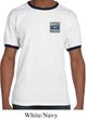 Mens Ford Shirt Built Ford Tough Pocket Print Ringer Tee T-Shirt