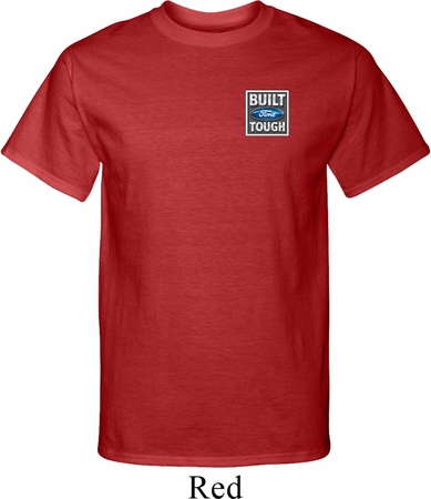 Mens Ford Shirt Built Ford Tough Pocket Print Tall Tee T-Shirt