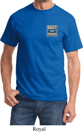 Mens Ford Shirt Built Ford Tough Pocket Print Tee T-Shirt