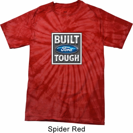 Mens Ford Shirt Built Ford Tough Spider Tie Dye Tee T-shirt