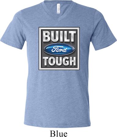 Mens Ford Shirt Built Ford Tough Tri Blend V-neck Shirt