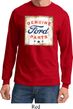 Mens Ford Shirt Distressed Genuine Ford Parts Long Sleeve Tee T-Shirt