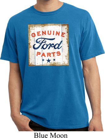 Mens Ford Shirt Distressed Genuine Ford Parts Pigment Dyed Tee T-Shirt