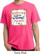 Mens Ford Shirt Distressed Genuine Ford Parts Pigment Dyed Tee T-Shirt