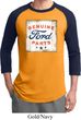 Mens Ford Shirt Distressed Genuine Ford Parts Raglan Tee T-Shirt