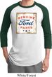 Mens Ford Shirt Distressed Genuine Ford Parts Raglan Tee T-Shirt