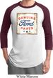Mens Ford Shirt Distressed Genuine Ford Parts Raglan Tee T-Shirt