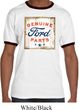 Mens Ford Shirt Distressed Genuine Ford Parts Ringer Tee T-Shirt