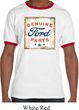 Mens Ford Shirt Distressed Genuine Ford Parts Ringer Tee T-Shirt