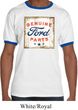 Mens Ford Shirt Distressed Genuine Ford Parts Ringer Tee T-Shirt