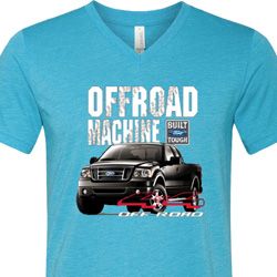 Mens Ford Shirt F-150 4X4 Off Road Machine Tri Blend V-neck Shirt