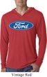 Mens Ford Shirt Ford Oval Lightweight Hoodie Tee T-Shirt