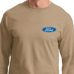 Mens Ford Shirt Ford Oval Pocket Print Long Sleeve Tee T-Shirt Mens Ford Shirt Ford Oval Pocket Print Long Sleeve Tee T-Shirt