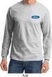 Mens Ford Shirt Ford Oval Pocket Print Long Sleeve Tee T-Shirt