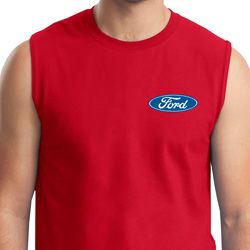 Mens Ford Shirt Ford Oval Pocket Print Muscle Tee T-Shirt Mens Ford Shirt Ford Oval Pocket Print Muscle Tee T-Shirt
