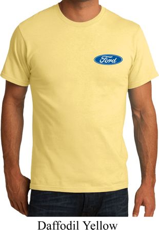 Mens Ford Shirt Ford Oval Pocket Print Organic Tee T-Shirt