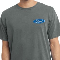 Mens Ford Shirt Ford Oval Pocket Print Pigment Dyed Tee T-Shirt Mens Ford Shirt Ford Oval Pocket Print Pigment Dyed Tee T-Shirt