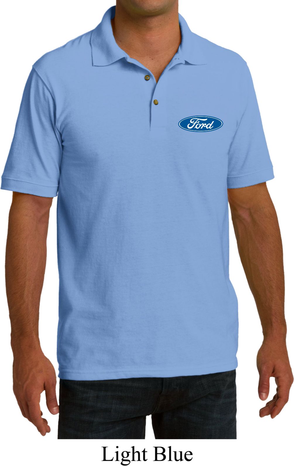 Mens Ford Shirt Ford Oval Pocket Print Pique Polo Ford Oval Pocket