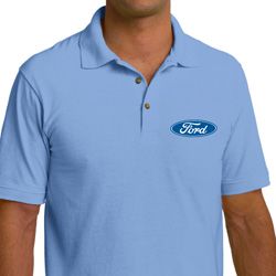 Mens Ford Shirt Ford Oval Pocket Print Pique Polo Mens Ford Shirt Ford Oval Pocket Print Pique Polo