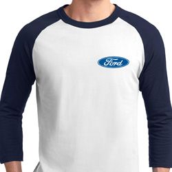 Mens Ford Shirt Ford Oval Pocket Print Raglan Tee T-Shirt Mens Ford Shirt Ford Oval Pocket Print Raglan Tee T-Shirt