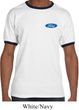 Mens Ford Shirt Ford Oval Pocket Print Ringer Tee T-Shirt