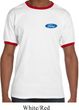 Mens Ford Shirt Ford Oval Pocket Print Ringer Tee T-Shirt