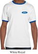 Mens Ford Shirt Ford Oval Pocket Print Ringer Tee T-Shirt