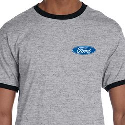 Mens Ford Shirt Ford Oval Pocket Print Ringer Tee T-Shirt Mens Ford Shirt Ford Oval Pocket Print Ringer Tee T-Shirt