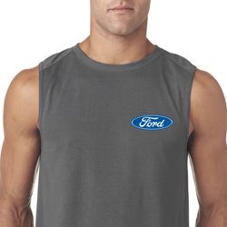 Mens Ford Shirt Ford Oval Pocket Print Sleeveless Tee T-Shirt Mens Ford Shirt Ford Oval Pocket Print Sleeveless Tee T-Shirt