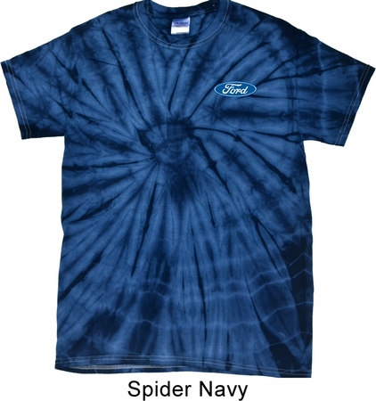 Mens Ford Shirt Ford Oval Pocket Print Spider Tie Dye Tee T-shirt