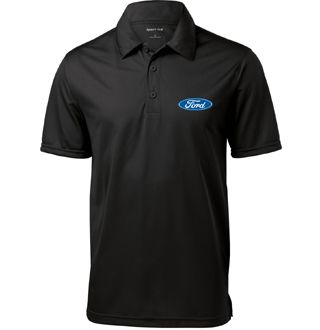 Mens Ford Shirt Ford Oval Pocket Print Textured Polo