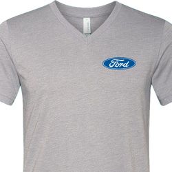 Mens Ford Shirt Ford Oval Pocket Print Tri Blend V-neck Tee T-Shirt Mens Ford Shirt Ford Oval Pocket Print Tri Blend V-neck Tee T-Shirt