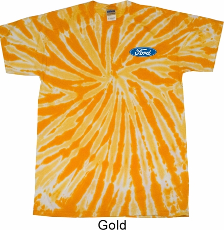 Mens Ford Shirt Ford Oval Pocket Print Twist Tie Dye Tee T-shirt