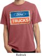 Mens Ford Shirt Ford Trucks Logo Pigment Dyed Tee T-Shirt