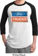 Mens Ford Shirt Ford Trucks Logo Raglan Tee T-Shirt