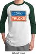 Mens Ford Shirt Ford Trucks Logo Raglan Tee T-Shirt