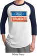 Mens Ford Shirt Ford Trucks Logo Raglan Tee T-Shirt