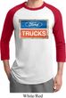 Mens Ford Shirt Ford Trucks Logo Raglan Tee T-Shirt