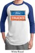 Mens Ford Shirt Ford Trucks Logo Raglan Tee T-Shirt