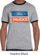 Mens Ford Shirt Ford Trucks Logo Ringer Tee T-Shirt