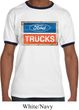 Mens Ford Shirt Ford Trucks Logo Ringer Tee T-Shirt