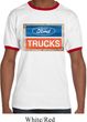 Mens Ford Shirt Ford Trucks Logo Ringer Tee T-Shirt