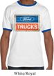 Mens Ford Shirt Ford Trucks Logo Ringer Tee T-Shirt