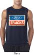 Mens Ford Shirt Ford Trucks Logo Sleeveless Tee T-Shirt