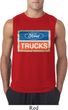 Mens Ford Shirt Ford Trucks Logo Sleeveless Tee T-Shirt