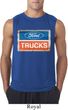 Mens Ford Shirt Ford Trucks Logo Sleeveless Tee T-Shirt