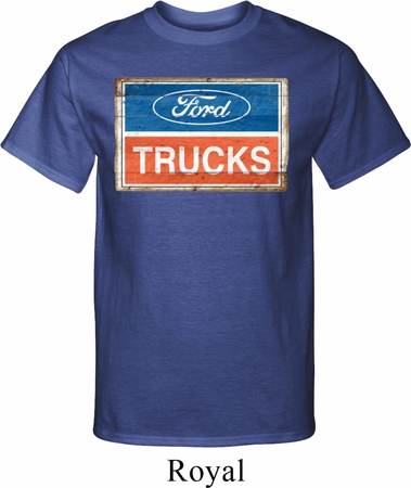 Mens Ford Shirt Ford Trucks Logo Tall Tee T-Shirt