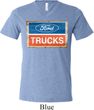 Mens Ford Shirt Ford Trucks Logo Tri Blend V-neck Tee T-Shirt